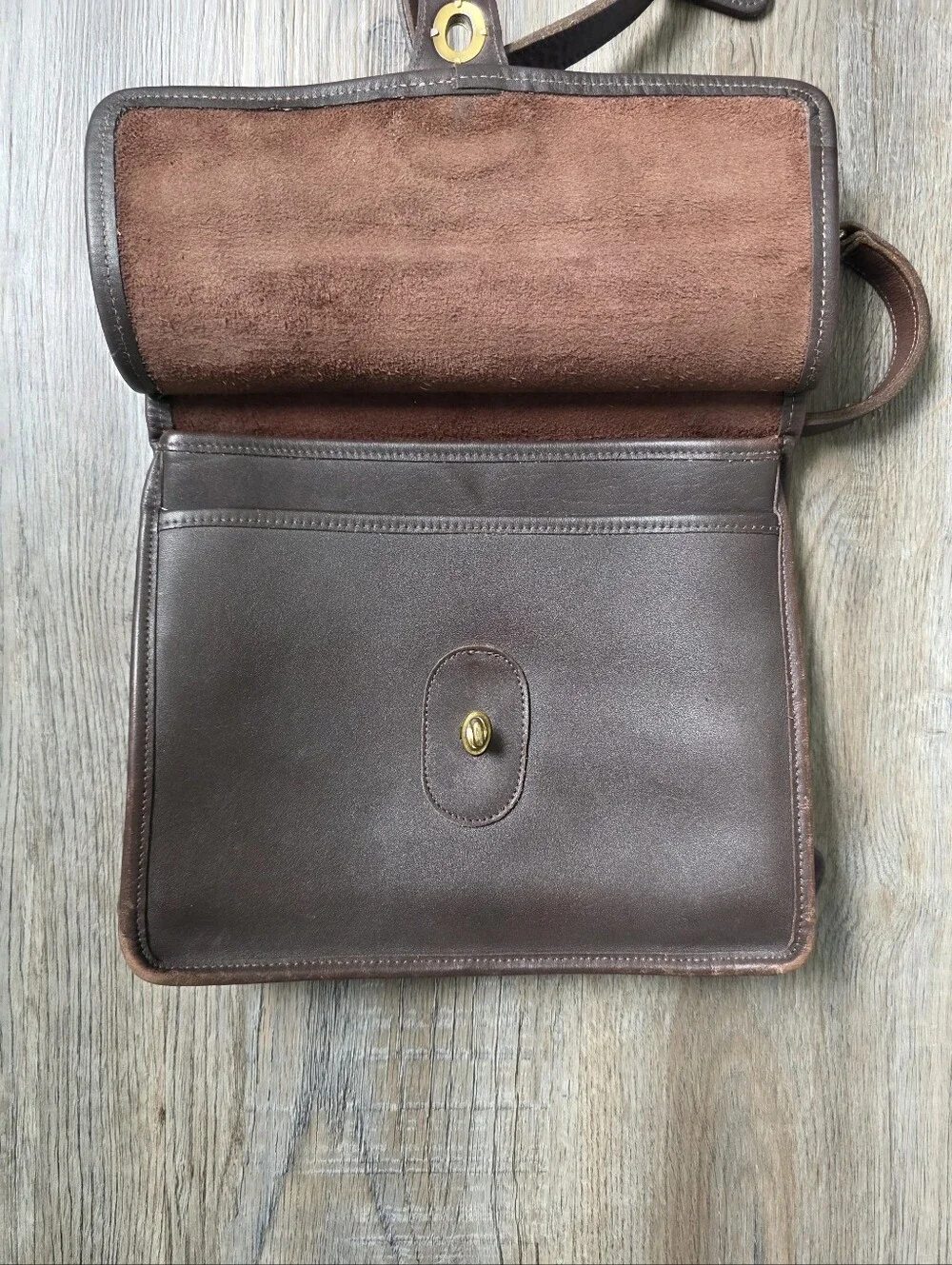 Vintage Coach Classic Brown Leather Men's Briefcase Shoulder Bag